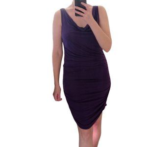 Michael Stars Purple Bodycon Ruched Dress OS